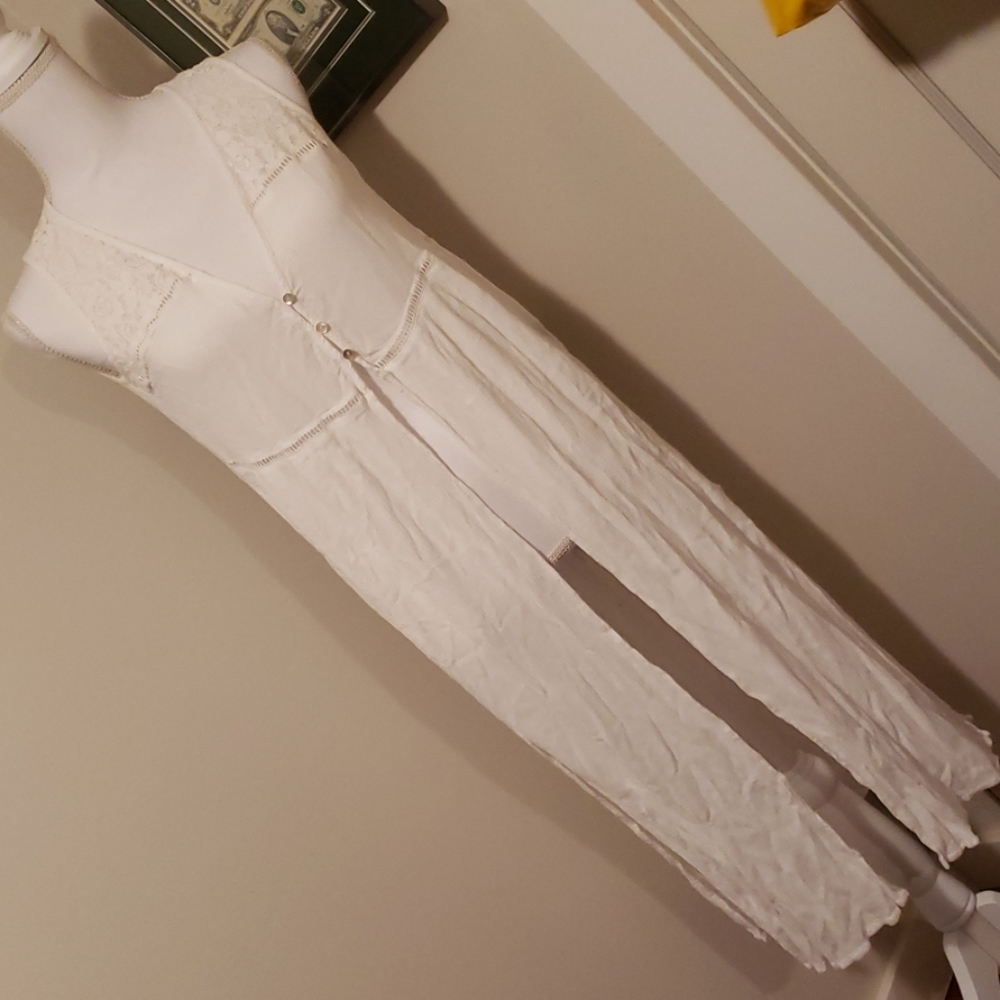 White swim coverup